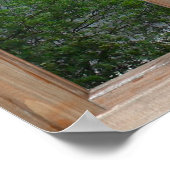 窓の効果から木と海のビューを作成する ポスター (角)