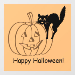 窓の固定 – カボチャと黒猫と文字 ウィンドウサイン