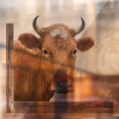 窓の外を見る牛 ウィンドウサイン (シート2)