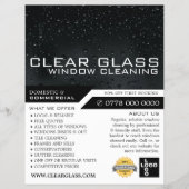窓の夜、窓のクリーニング広告の チラシ (正面)
