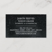 窓の夜，窓クリーナー，清掃サービス 名刺 (裏面)