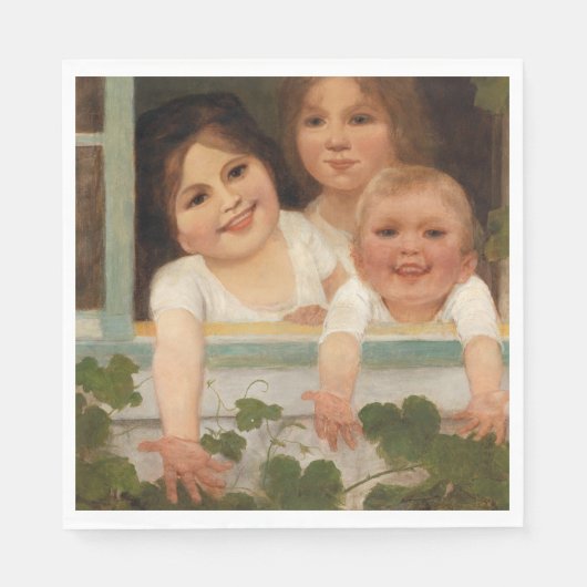 窓の子ども3 スタンダードランチョンナプキン (正面)