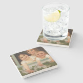 窓の子ども3 ストーンコースター (横)