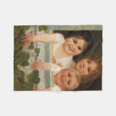 窓の子ども3 フリースブランケット (正面(横))