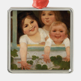 窓の子ども3 メタルオーナメント