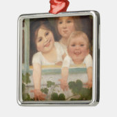 窓の子ども3 メタルオーナメント (左)