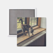 窓の子猫は？ マグネット (正面/裏面)