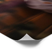 窓の平和な女性 ポスター (角)