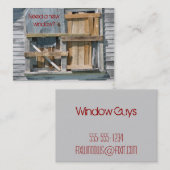 窓の建築のヴィンテージの名刺 名刺 (正面/裏面)