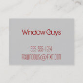 窓の建築のヴィンテージの名刺 名刺 (裏面)