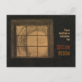 窓の後ろの顔CC0681ポストカード ポストカード