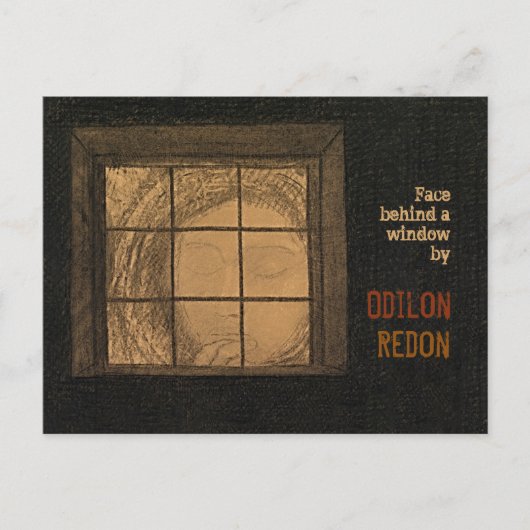窓の後ろの顔CC0681ポストカード ポストカード (正面)
