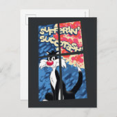 窓の後ろのSYLVESTER™ ポストカード (正面/裏面)