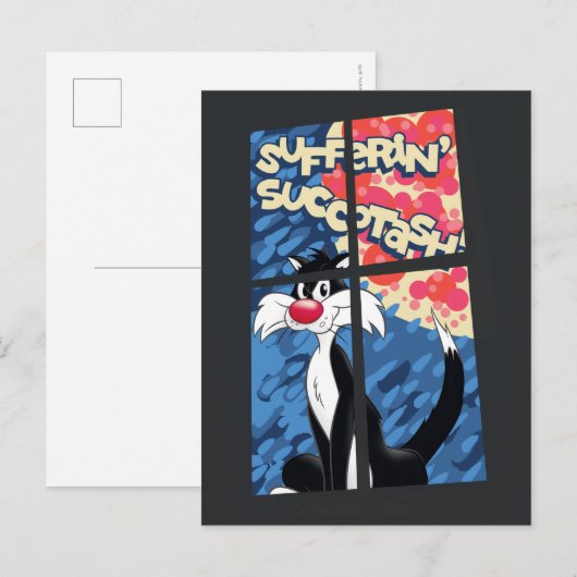 窓の後ろのSYLVESTER™ ポストカード (正面/裏面)