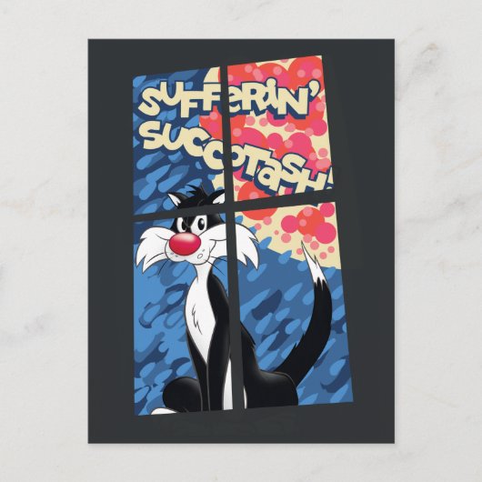 窓の後ろのSYLVESTER™ ポストカード (正面)