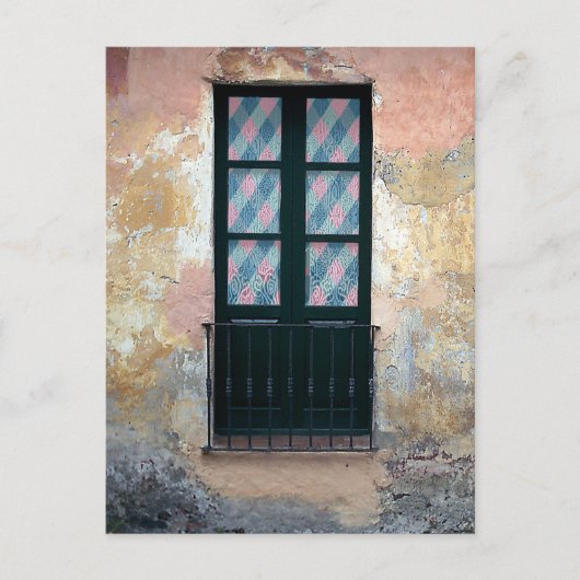 窓の手すり写真 ポストカード (正面)