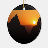 窓の日没 セラミックオーナメント (左)
