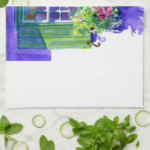 窓の水色 キッチンタオル (折り畳み)