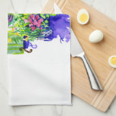 窓の水色 キッチンタオル (四つ折り)