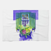 窓の水色 キッチンタオル (横)