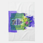 窓の水色 キッチンタオル (縦)