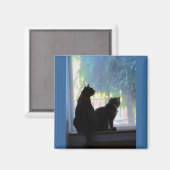 窓の注視猫ちゃん マグネット (正面/裏面)