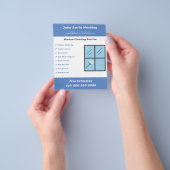 窓の清掃フライヤー チラシ (手)