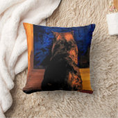 窓の猫 クッション (ブランケット)