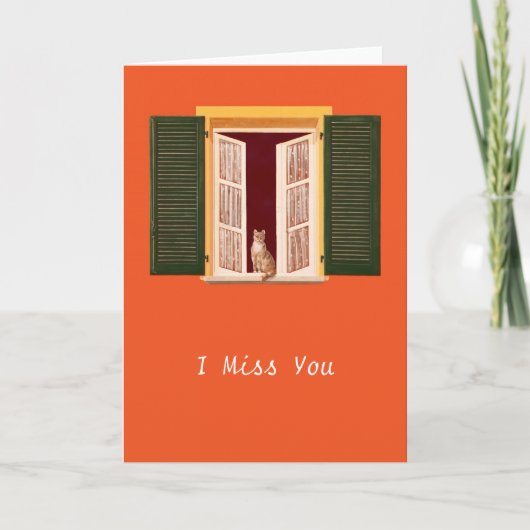 窓の猫 サンキューカード (正面)