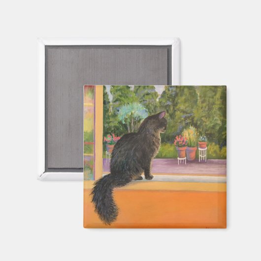 窓の猫 マグネット (正面/裏面)