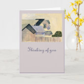 窓の白い考えるカーテン カード (黄色い花)