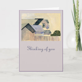 窓の白い考えるカーテン カード