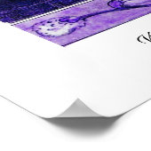 窓の白い鳩、青い紫 ポスター (角)