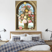 窓の花の花瓶， c.1618 キャンバスプリント (インサイチュ (寝室))