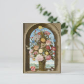 窓の花の花瓶， c.1618 ポストカード (スタンド正面)