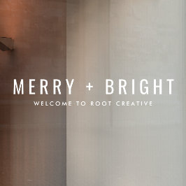 窓の装飾シール | ビジネス クリスマス 楽しくて明るい ウィンドウサイン