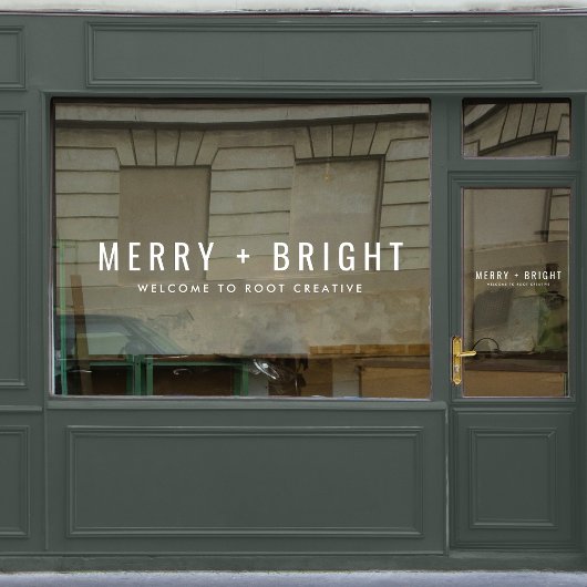 窓の装飾シール | ビジネス クリスマス 楽しくて明るい ウィンドウサイン