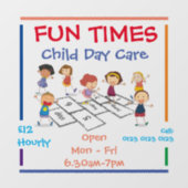 窓の装飾フィルムをカスタマイズ - 児童デイケア ウィンドウサイン (シート)