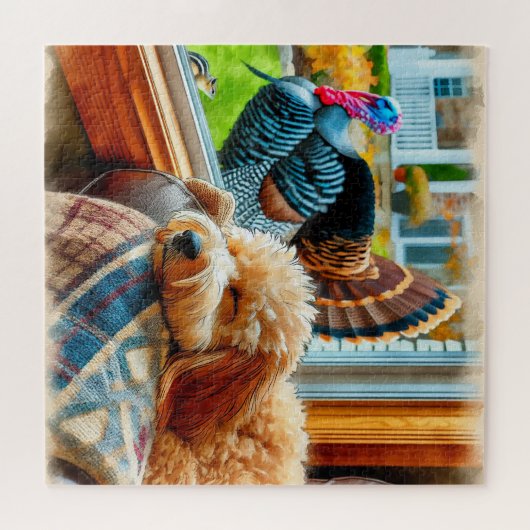 窓の見張り：居心地の良い出会い ジグソーパズル (横)