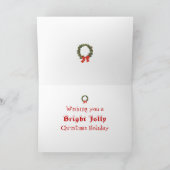 窓の赤の黒いスコッチテリア犬 シーズンカード (内部)