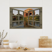 窓の開いたファインアートの宮殿 ポスター (キッチン)