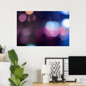 窓の雨滴 ポスター (ホームオフィス)