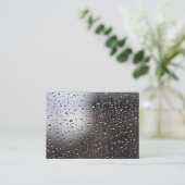 窓の雨 名刺 (スタンド正面)