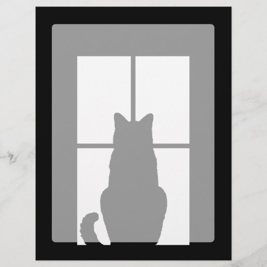 窓の黒いクリック猫をカスタマイズ色の装飾に (正面)