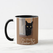 窓の黒猫 マグカップ (左)