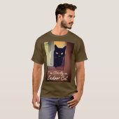 窓の黒猫 Tシャツ (正面フル)