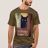 窓の黒猫 Tシャツ (正面)