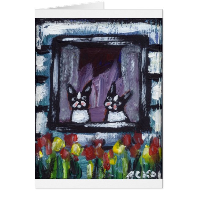 窓の2つのbostons (正面)