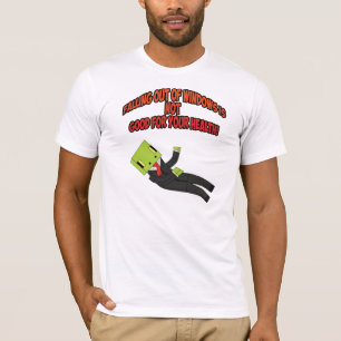 窓のTシャツGamingGeckos落下 Tシャツ