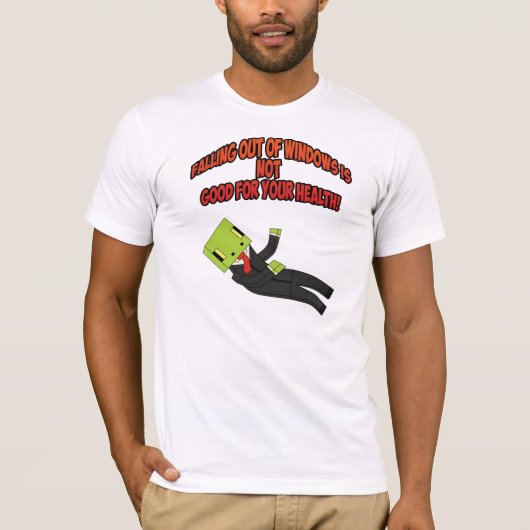 窓のTシャツGamingGeckos落下 Tシャツ (正面)